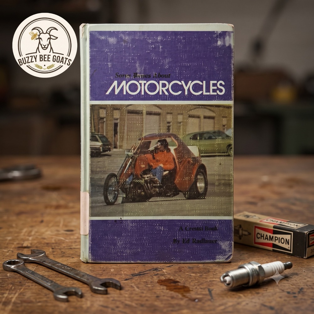 VINTAGE 1970s Hardcover Book Some Basics About Motorcycles Ed Radlauer Gemini
